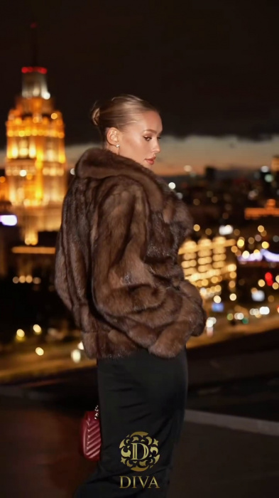 Короткая соболиная шуба DIVA — новинка сезона